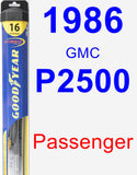 Passenger Wiper Blade for 1986 GMC P2500 - Hybrid