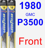 Front Wiper Blade Pack for 1980 GMC P3500 - Hybrid