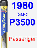 Passenger Wiper Blade for 1980 GMC P3500 - Hybrid