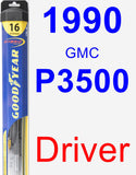 Driver Wiper Blade for 1990 GMC P3500 - Hybrid