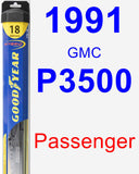 Passenger Wiper Blade for 1991 GMC P3500 - Hybrid