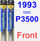 Front Wiper Blade Pack for 1993 GMC P3500 - Hybrid