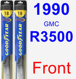 Front Wiper Blade Pack for 1990 GMC R3500 - Hybrid