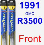 Front Wiper Blade Pack for 1991 GMC R3500 - Hybrid