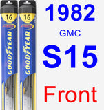 Front Wiper Blade Pack for 1982 GMC S15 - Hybrid