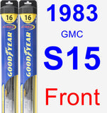 Front Wiper Blade Pack for 1983 GMC S15 - Hybrid