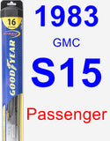 Passenger Wiper Blade for 1983 GMC S15 - Hybrid
