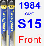 Front Wiper Blade Pack for 1984 GMC S15 - Hybrid