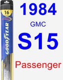 Passenger Wiper Blade for 1984 GMC S15 - Hybrid