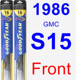 Front Wiper Blade Pack for 1986 GMC S15 - Hybrid