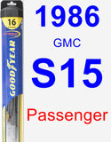 Passenger Wiper Blade for 1986 GMC S15 - Hybrid