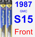 Front Wiper Blade Pack for 1987 GMC S15 - Hybrid