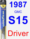 Driver Wiper Blade for 1987 GMC S15 - Hybrid