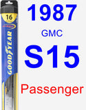 Passenger Wiper Blade for 1987 GMC S15 - Hybrid