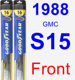 Front Wiper Blade Pack for 1988 GMC S15 - Hybrid