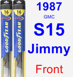 Front Wiper Blade Pack for 1987 GMC S15 Jimmy - Hybrid