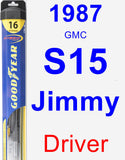 Driver Wiper Blade for 1987 GMC S15 Jimmy - Hybrid