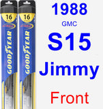 Front Wiper Blade Pack for 1988 GMC S15 Jimmy - Hybrid