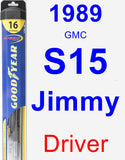 Driver Wiper Blade for 1989 GMC S15 Jimmy - Hybrid