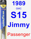 Passenger Wiper Blade for 1989 GMC S15 Jimmy - Hybrid