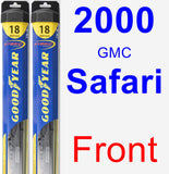 Front Wiper Blade Pack for 2000 GMC Safari - Hybrid