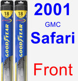 Front Wiper Blade Pack for 2001 GMC Safari - Hybrid