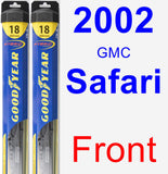 Front Wiper Blade Pack for 2002 GMC Safari - Hybrid