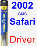 Driver Wiper Blade for 2002 GMC Safari - Hybrid