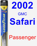 Passenger Wiper Blade for 2002 GMC Safari - Hybrid