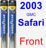 Front Wiper Blade Pack for 2003 GMC Safari - Hybrid