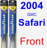 Front Wiper Blade Pack for 2004 GMC Safari - Hybrid