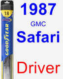Driver Wiper Blade for 1987 GMC Safari - Hybrid