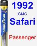 Passenger Wiper Blade for 1992 GMC Safari - Hybrid