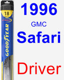 Driver Wiper Blade for 1996 GMC Safari - Hybrid