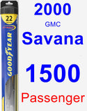 Passenger Wiper Blade for 2000 GMC Savana 1500 - Hybrid
