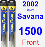 Front Wiper Blade Pack for 2002 GMC Savana 1500 - Hybrid