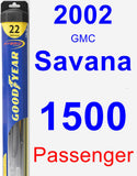 Passenger Wiper Blade for 2002 GMC Savana 1500 - Hybrid