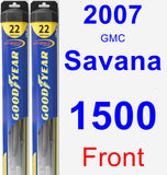 Front Wiper Blade Pack for 2007 GMC Savana 1500 - Hybrid
