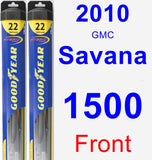 Front Wiper Blade Pack for 2010 GMC Savana 1500 - Hybrid