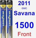 Front Wiper Blade Pack for 2011 GMC Savana 1500 - Hybrid
