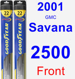 Front Wiper Blade Pack for 2001 GMC Savana 2500 - Hybrid