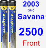 Front Wiper Blade Pack for 2003 GMC Savana 2500 - Hybrid