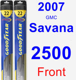 Front Wiper Blade Pack for 2007 GMC Savana 2500 - Hybrid