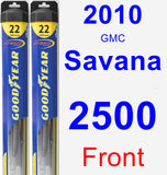 Front Wiper Blade Pack for 2010 GMC Savana 2500 - Hybrid