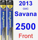 Front Wiper Blade Pack for 2013 GMC Savana 2500 - Hybrid