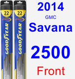 Front Wiper Blade Pack for 2014 GMC Savana 2500 - Hybrid