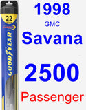 Passenger Wiper Blade for 1998 GMC Savana 2500 - Hybrid