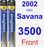 Front Wiper Blade Pack for 2002 GMC Savana 3500 - Hybrid