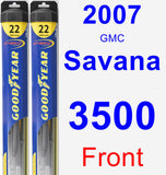 Front Wiper Blade Pack for 2007 GMC Savana 3500 - Hybrid