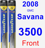 Front Wiper Blade Pack for 2008 GMC Savana 3500 - Hybrid